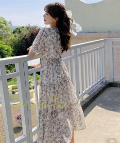 マキシ | ワンピース レディース 夏 40代 きれいめ 膝丈ワンピース 半袖 シフォンワンピ フリル ロング丈ワンピ オシャレ 着痩せ カジュアル 上品 上品 エレガント 新作