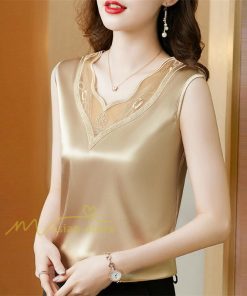 キャミソール タンクトップ | レディース トップス タンクトップ ノースリーブ 無地 『襟元レースデザインタンク』 20代30代40代50代 カジュアル お出かけ 上品 快適 カシュクール インナー