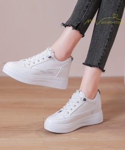 スニーカー | 白厚底レディース 運動靴 ローカットウォーキングシューズ 可愛い 軽量 白シューズ 靴 疲れない 美脚 防滑