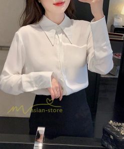 シャツ・ブラウス | ワイシャツ レディース ブラウス 長袖 おしゃれ オフィス 通勤 事務服 仕事 ビジネス 20代30代40代50代 お出かけ 韓国ファッション 着痩せ カジュアル 通学