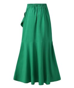 スカート | ロングマーメイドフレアセクシーウエストゴム ハイウエスト 無地 フェミニン ママ パーティー 二次会 ダンス お呼ばれ