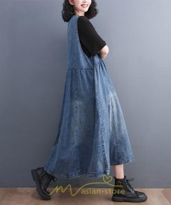 オーバーオール サロペット | オーバーオール デニムサロペットスカート ロングスカート ジャンパースカート デニムスカート レディース ポケット 大人 無地 20代30代 キュート 40代