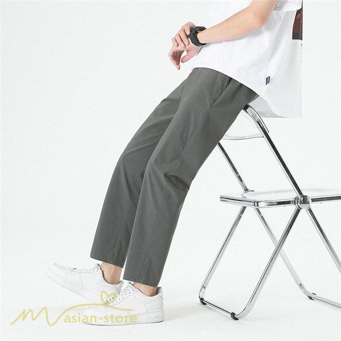 チノパン | テーパードパンツ メンズ パンツ 無地 ロング 薄手 サマーパンツ 着痩せ 上品 大きいサイズ ウエストゴム メンズパンツ 春 夏 秋 メンズスタイル お出かけ