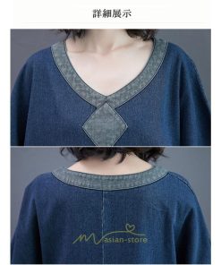 デニムワンピース | ワンピース 長袖 シャツワンピース デニムシャツ 無地 Aラインワンピ スリム 可愛い スリット ロングワンピ ワンピ ポケット 20代30代40代