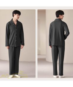 パジャマ　ルームウェア | パジャマ メンズ  前開き 長袖 秋新作 春 秋 冬 コットン 上下セット 男性 薄手 ルームサプリ L LL 3L 大きいサイズ セットアップ 4L 単品売り