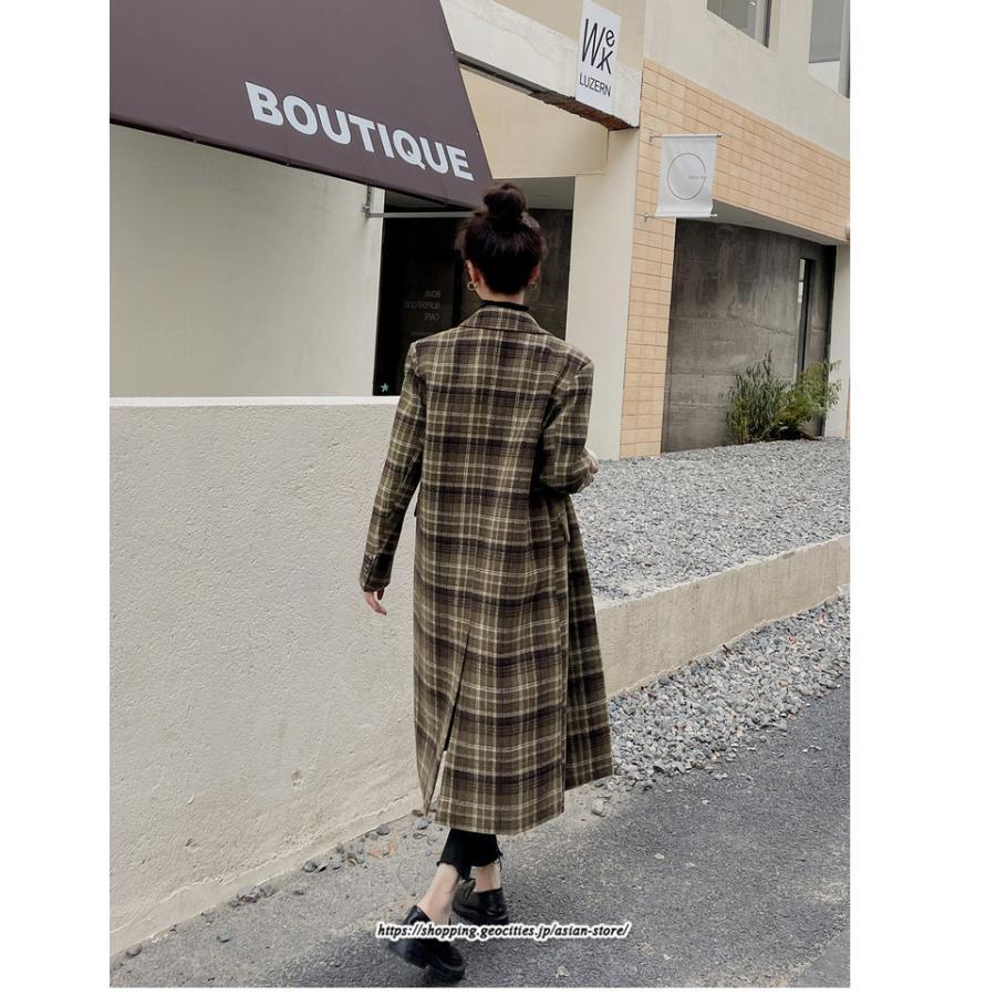 コート・ジャケット | コート レディース アウター チェスターコート ロング丈 ジャケット ロングジャケットコート 2022新作 チェック柄 厚手 ラシャ カジュアル