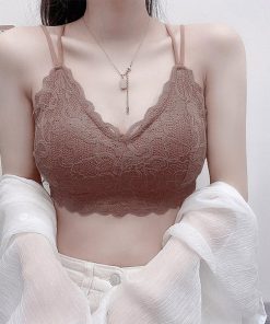 キャミソール | ナイトブラ チューブトップ ノンワイヤー カップ付き バッククロス ブラトップ 総レース レディース