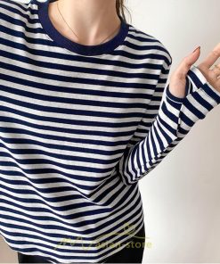 tシャツ・カットソー | 春物 レディース Tシャツ カットソー 長袖 トップス 綿 ボーダー シンプル プルオーバー リブ 柔らか 美ライン スリム ストレッチ 丸ネック 微伸縮 20代30代