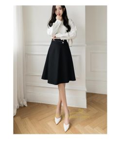 スカート | ロング丈 レデース 秋 冬  Aラインハイウエスト 体型カバー お洒落 通勤 OL 上品 20代 30代 40代 秋服 ビジネス 2021作 カジュアル 着痩せ