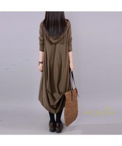 マキシ | ロングワンピース レディース 秋 ワンピース ゆったり パーカーワンピース マキシ丈 ロングワンピース カジュアル 着痩せ 2021 長袖ワンピース 体型カバー