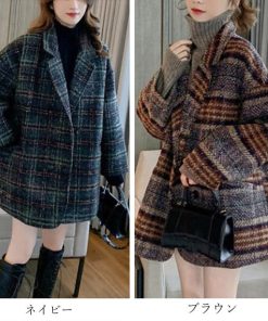 トレンチコート | チェック柄 チェスターコート レディース