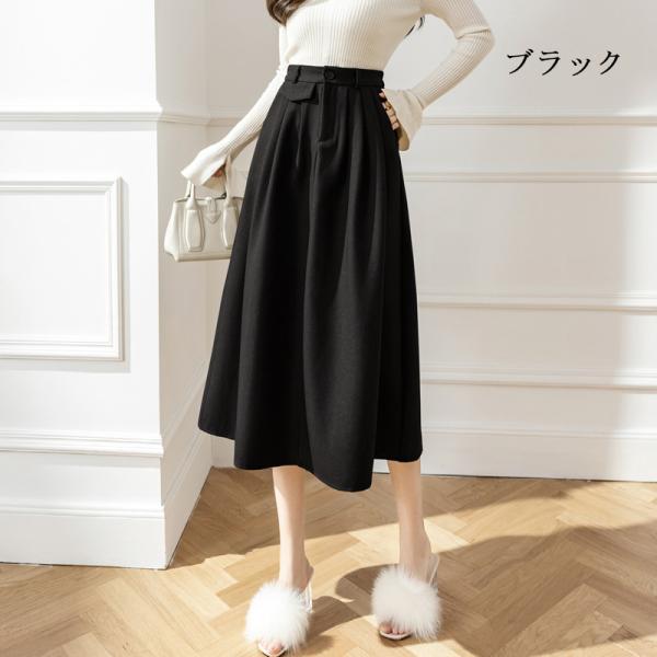 スカート | レディース ロング フレア Aライン 秋冬 ミモレ ハイウエスト 体型カバー キレイめ オシャレ フェミニン 可愛い お出かけ 着痩せ OL 通勤 通学
