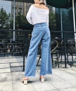 ジーンズ、デニム | 短納期ワイドパンツ デニムパンツ ロングパンツ ジーンズ パンツ 大きいサイズ ハイウエスト 2019新作 ストレッチ レディースボトムス デニムズボン