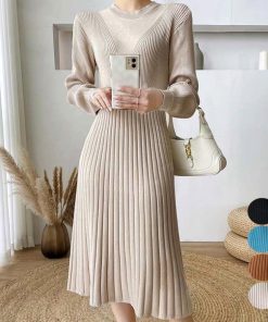 ワンピース | リブニット レディース 秋冬