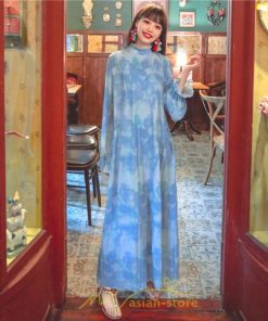 マキシ | ワンピース 大人ワンピース ロングワンピース マキシワンピース レディース 長袖 ゆったり 上品 体型カバー エレガント 結婚式 二次会 ドレス フランス風