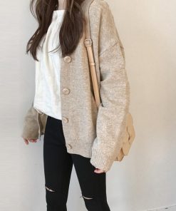 カーディガン | ニットレディース ショートニット 羽織り 秋冬 アウター Vネック 新作