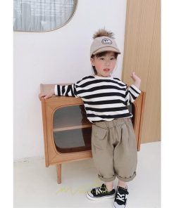 衣装 服 | 子供服 長袖Tシャツ キッズ 男の子 女の子 ロンT トップス 長袖 コットン 春 秋 カジュアル ボーダー柄 ナチュラル 可愛い 男女兼用