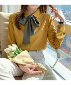 シャツ・ブラウス | シャツ ブラウス 秋冬 レディース 蝶結び きれいめ フォーマル 春 長袖 オフィス 通勤 OL シフォン リクルート エレガント お仕事 オシャレ 就活 面接 上品