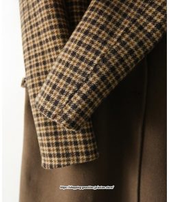 コート・ジャケット | テーラードジャケット レディース コート アウター 長袖 ミディアム丈 羽織り 春 秋 冬 切り替え チェック柄 カジュアル ダブルブレスト 着痩せ ラシャ 韓国風