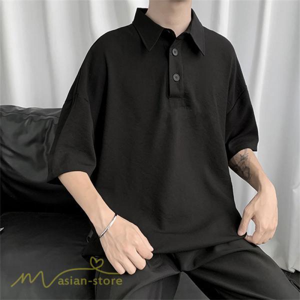 Tシャツ | ポロシャツ シャツ メンズ 無地 夏服 半袖 無地 カジュアル 40代 50代 シンプル 薄手 ポロ サマーシャツ 父 プレゼント ゆったり 体型カバー 30代 ギフト 20代