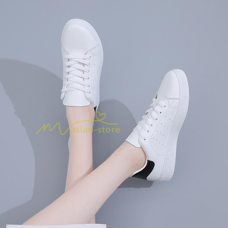 スニーカー | スニーカー レディース レディースシューズ ローカット 靴 フラットシューズ ぺたんこ ウォーキングシューズ Pu革 厚底送料無料 美脚 歩きやすい