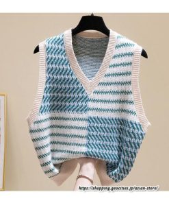 ベスト | ニットレディース トップス Vネック タンクトップ ノースリーブ 袖なし インナー ニット 女ニット 20代30代 重ね着風 レイヤード風 セーター