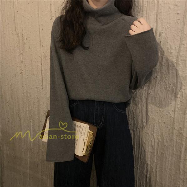 パーカー | トレーナー レディース 厚手 秋冬 コーデ 無地 ハイネック トルネック 長袖 着回し 裏起毛 暖かい 可愛い フリーサイズ ゆったり 7色 プルオーバー カジュアル