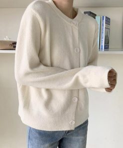 ニット・セーター | ニットトップス アウター ニットカーディガン 秋冬 長袖 無地カーデ シンプル レディース 大人かわいい ニットソー 韓国風