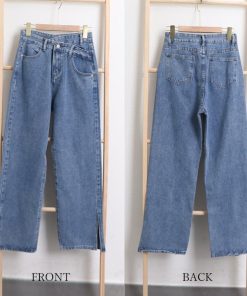 デニム | ストレートデニムパンツ ハイウエスト美脚