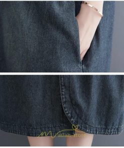 デニムワンピース | ワンピース 長袖 シャツワンピース デニムシャツ ジャケット 前開き 無地 Aラインワンピ ロングワンピ ワンピ スリム 20代30代40代 可愛い