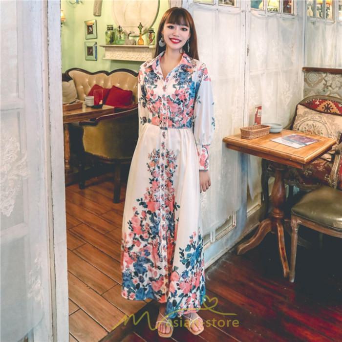 マキシ | ワンピース 長袖 きれいめ 春 ロング 大人 ロング丈 リラックス レディース ルームウェア 上品 旅行 体型カバー リゾート フランス風 着痩せ