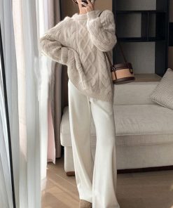 ニット・セーター | 韓国風 ケーブル編み ニット レディース