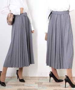 フレアスカート | レディース プリーツスカート 大人 ロング フレアスカート ミモレ丈スカート ベルト付き