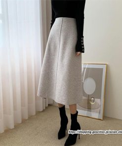 スカート | ウールAライン秋冬 レディース 厚手 ボトムス 冬服 秋冬スカート ミモレ丈ラシャ秋冬秋物