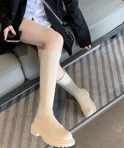 ニーハイブーツ | ロングブーツ レディース 厚底ブーツ韓国