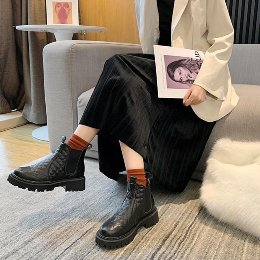 ショートブーツ | 韓国 サイドゴアブーツ ショート 暖かい