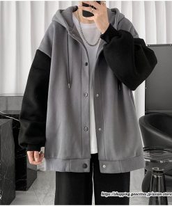 パーカー ジャケット コート | パーカー メンズ カーディガン 長袖 アウター トップス ジャケット 羽織り ボタン ドッキング ポケット フード付き パーカ ボリューム袖 ゆったり 秋物 秋冬