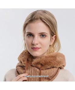 レディース | ニット帽子 冬用マスク かわいい 帽子付き ポア付き ネックウォーマー 秋冬 防風 防寒 スノーボード ウェア  防寒対策 冬 耳カバー 2022新作 あったか