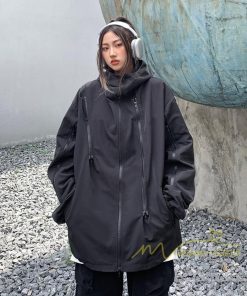 コート・ジャケット | マウンテンパーカー レディース アウター パーカー ジャケット メンズ 男女兼用 ブルゾン カジュアル 大きいサイズ Oversize 羽織り 防風 無地 ゆったり