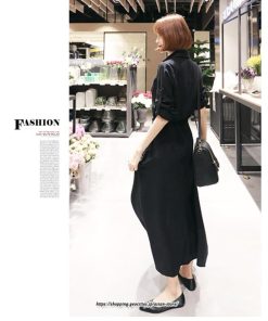 マキシ | 冬新作 ワンピース レディース ロング シャツワンピース 膝丈 婦人服 無地 大きいサイズ 長 可愛い ロングワンピース おしゃれ