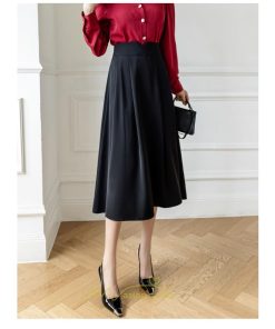 スカート | フレアレディース 秋 冬 秋冬 ミモレ丈 ロング丈 きれいめ 30代 40代 50代 着やせ 上品 脚長効果 Aライン 知的 通勤OL オシャレ