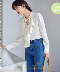 シャツ・ブラウス | ブラウス シャツ レディース 40代 上品 ブラウス きれいめ 通勤 OL ビジネス ゆったり 白 トップス 優雅 フェミニン シフォン 長袖 50代 20代 30代