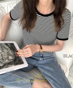 シャツ・ブラウス | ブラウス 半袖 Tシャツ おしゃれ 可愛い ゆったり 20代 30代 大人 40代 50代 レディース 夏物 ボーダー トップス 着痩せ 日常 お出かけ 体型カバー  カジュアル