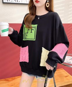 パーカー | トレーナー Tシャツ レディース 切り替え スウェット 春 長袖 おしゃれ 秋 冬 20代30代40代50代 コットン デート カジュアル 可愛い 女子会 お出かけ