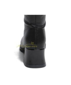 ロングブーツ | ブーツ ヒール カジュアル レディース 靴 シューズ お出かけ 秋冬 ロング丈ブーツ ジョッキーブーツ 太ヒール 黒靴 大人 美脚 春秋冬