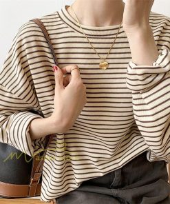 tシャツ・カットソー | Tシャツ レディース トップス 長袖 カットソー ボーダー シンプル ボートネック ストライプ柄 20代30代40代50代 着回し 通勤通学 お出かけ カジュアル 着痩せ