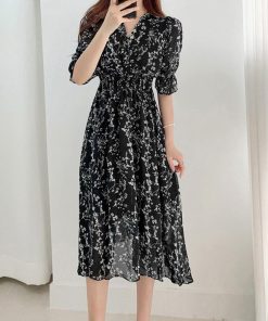 ワンピース | 花柄 フレアワンピース春夏カシュクール風