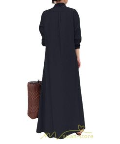 マキシ | ワンピース レディース 春 秋 長袖 ロングワンピース スカート マキシ丈 秋冬 通勤着 可愛い ゆったり 体型カバー カジュアル 綿麻 50代 40代 30代 20代