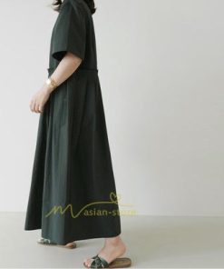 マキシ | ワンピース プリーツ Aライン 夏ワンピース 春 夏 秋 半袖 ロング マキシ丈 ロングワンピース お出かけ マキシワンピース カジュアル 着痩せ 20代30代40代50代
