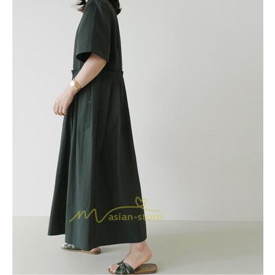 マキシ | ワンピース プリーツ Aライン 夏ワンピース 春 夏 秋 半袖 ロング マキシ丈 ロングワンピース お出かけ マキシワンピース カジュアル 着痩せ 20代30代40代50代